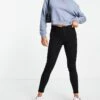 Pull&Bear High Waisted Ultra Skinny Basic Jean In Black For Women