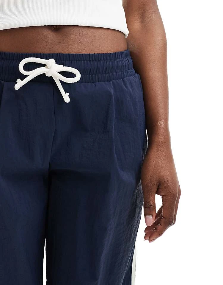 Pull&Bear Stripe Detail Jogger In Navy For Women Blue - Image 4