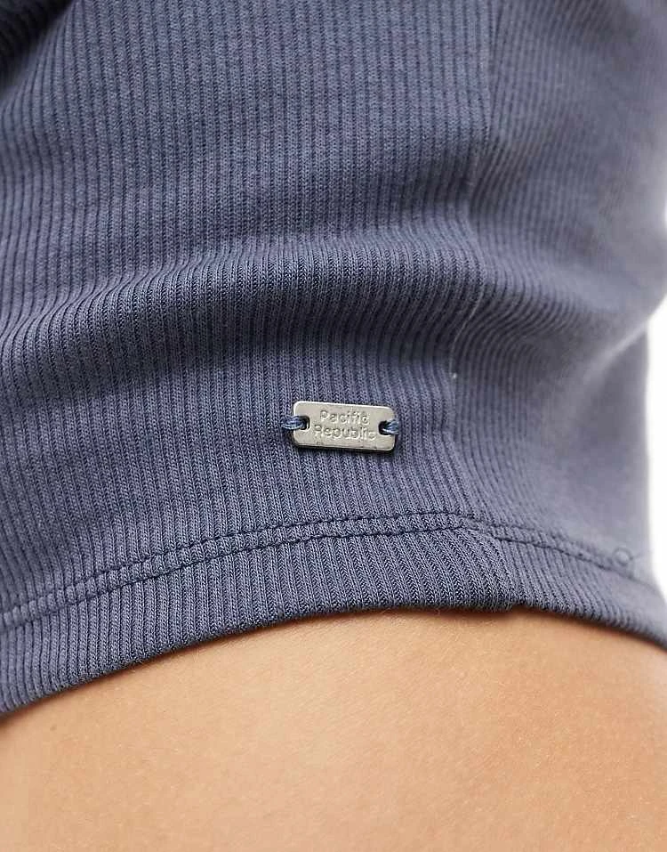 Pull&Bear Bardot Top In Navy Blue For Women - Image 2