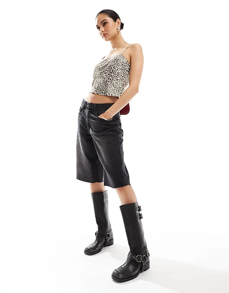 Pull&Bear Bow Front Cami In Leopard Print For Women Brown - Image 3