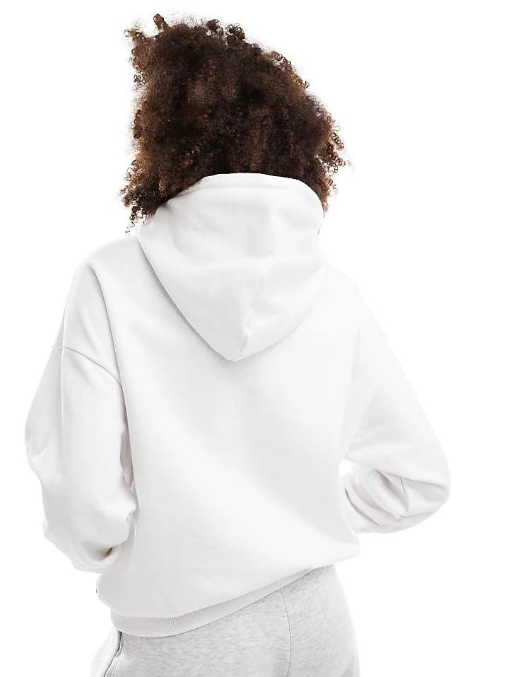 Pull&Bear New York Graphic Oversized Hoodie In White For Women - Image 4