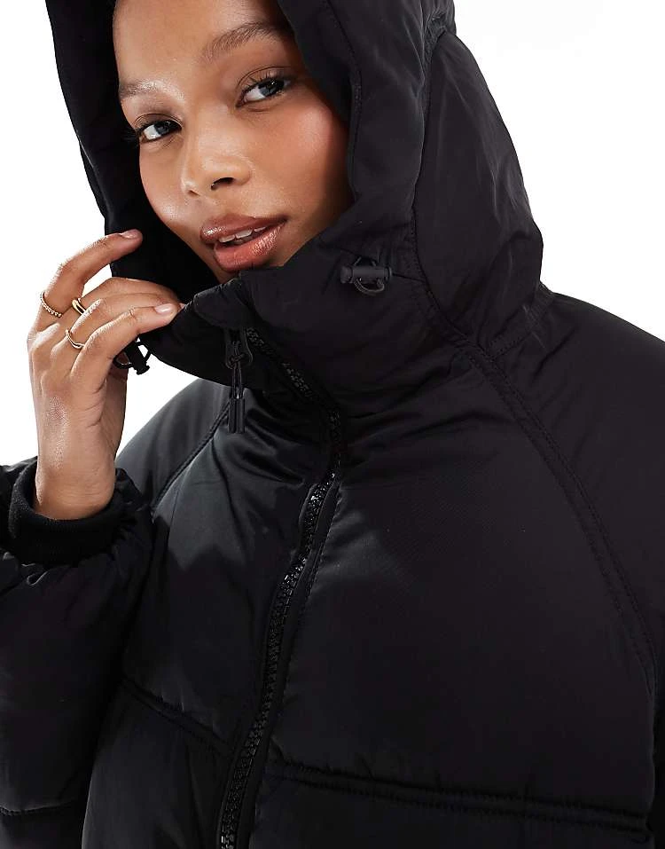 Pull&Bear Padded Puffer Jacket With Hood In Black For Women - Image 4