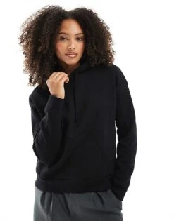 Pull&Bear Oversized Hoodie In Black For Women