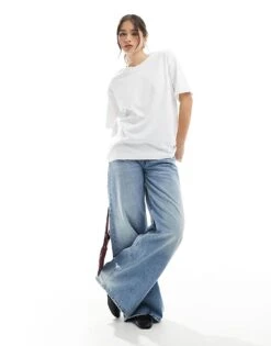 Pull&Bear Oversized T-shirt In White For Women