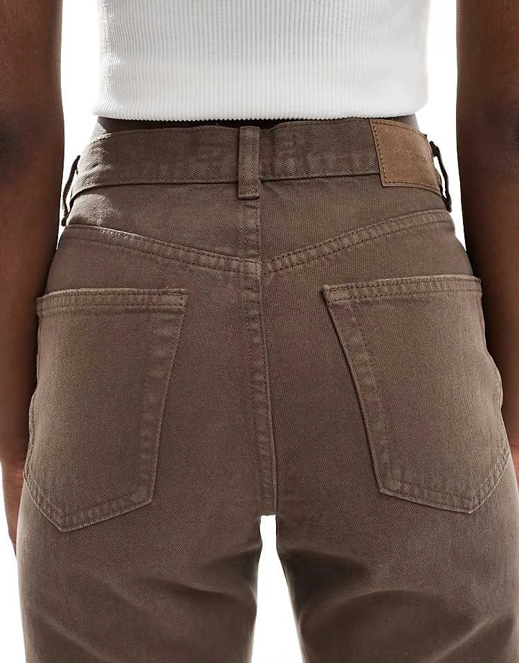 Pull&Bear High Rise Mom Jean In Brown For Women - Image 4