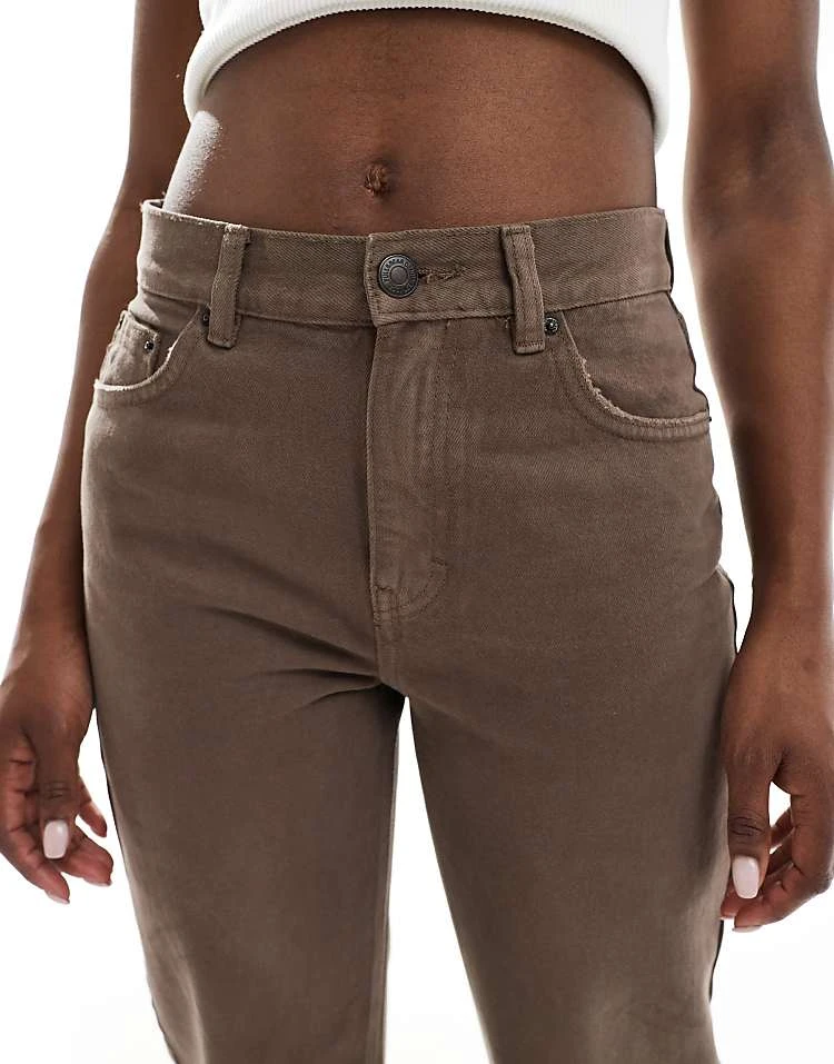 Pull&Bear High Rise Mom Jean In Brown For Women - Image 5