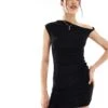 Pull&Bear Off Shoulder Mini Dress In Black For Women