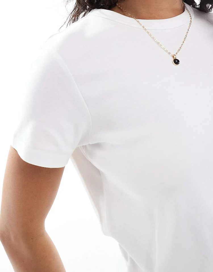 Pull&Bear 2 Pack Short Sleeve Cotton T-shirt In Black & White For Women White/black - Image 3